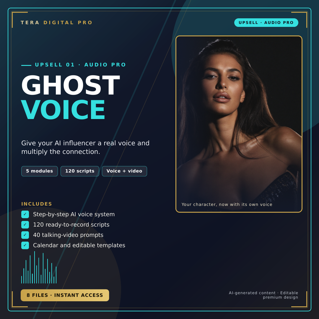 GHOST VOICE — Make Your AI Influencer Talk & Sell | UP