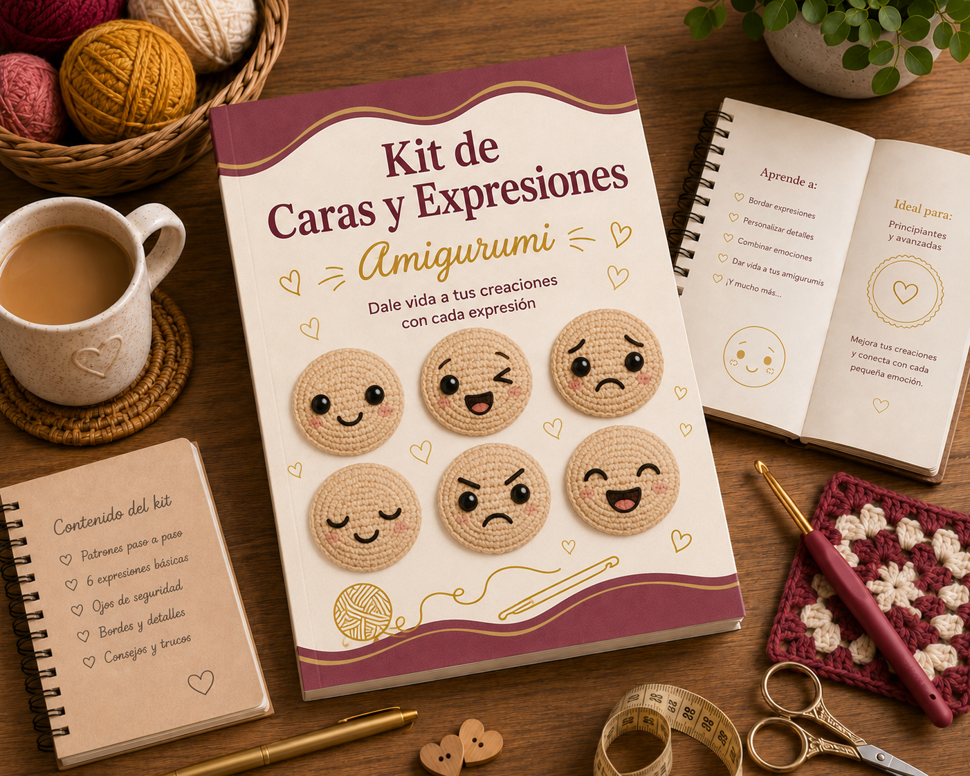 Kit de Caras y Expresiones Amigurumi