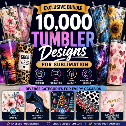 10,000 Tumbler Designs