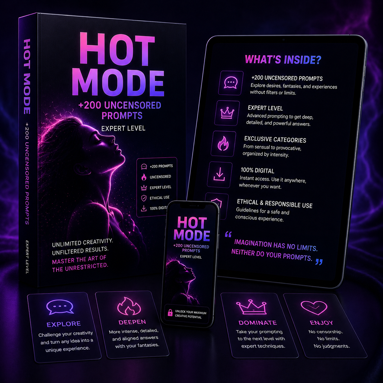 HOT MODE — 200+ Expert-Level Uncensored Prompts