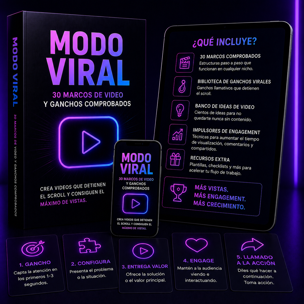 MODO VIRAL — 30 estructuras de video / ganchos probados
