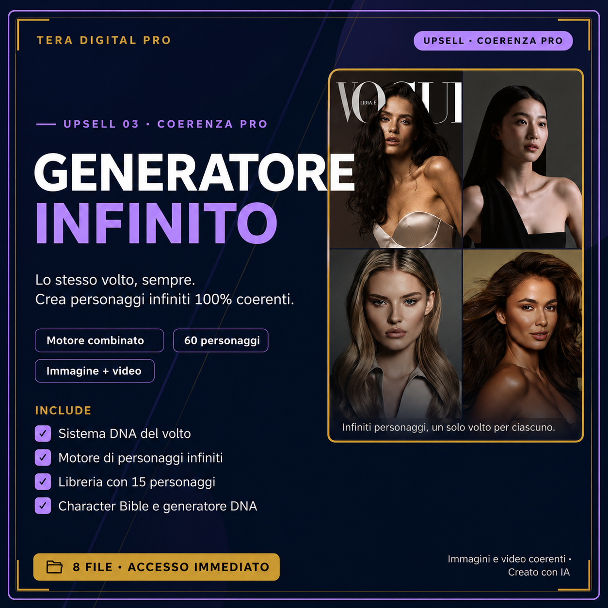 GENERATORE INFINITO DI PERSONAGGI | Clona Qualsiasi Volto e Mantienilo Identico per Sempre | UP