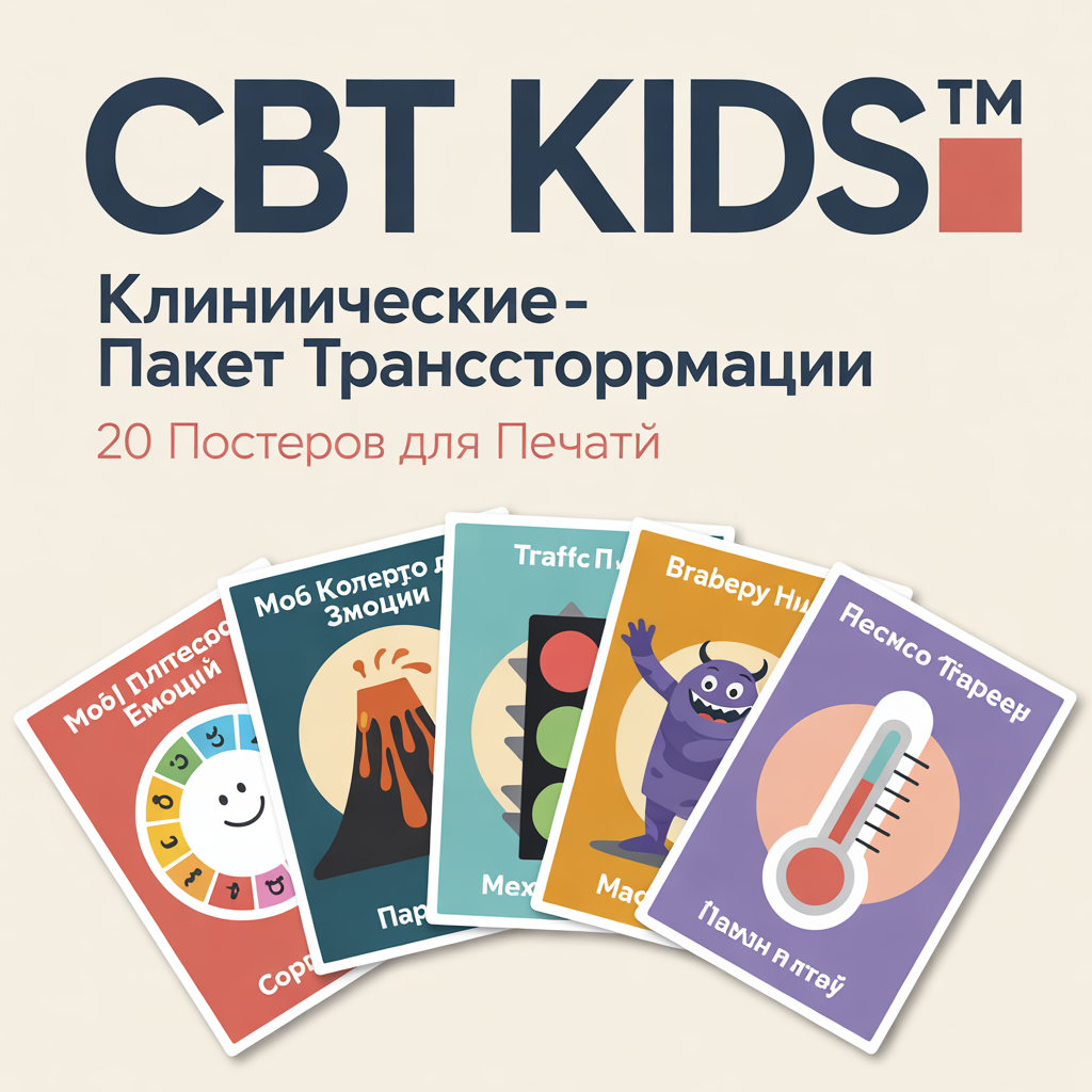 CBT Kids™ Клинические Постеры — Пакет Трансформации· 20 Постеров для Печати